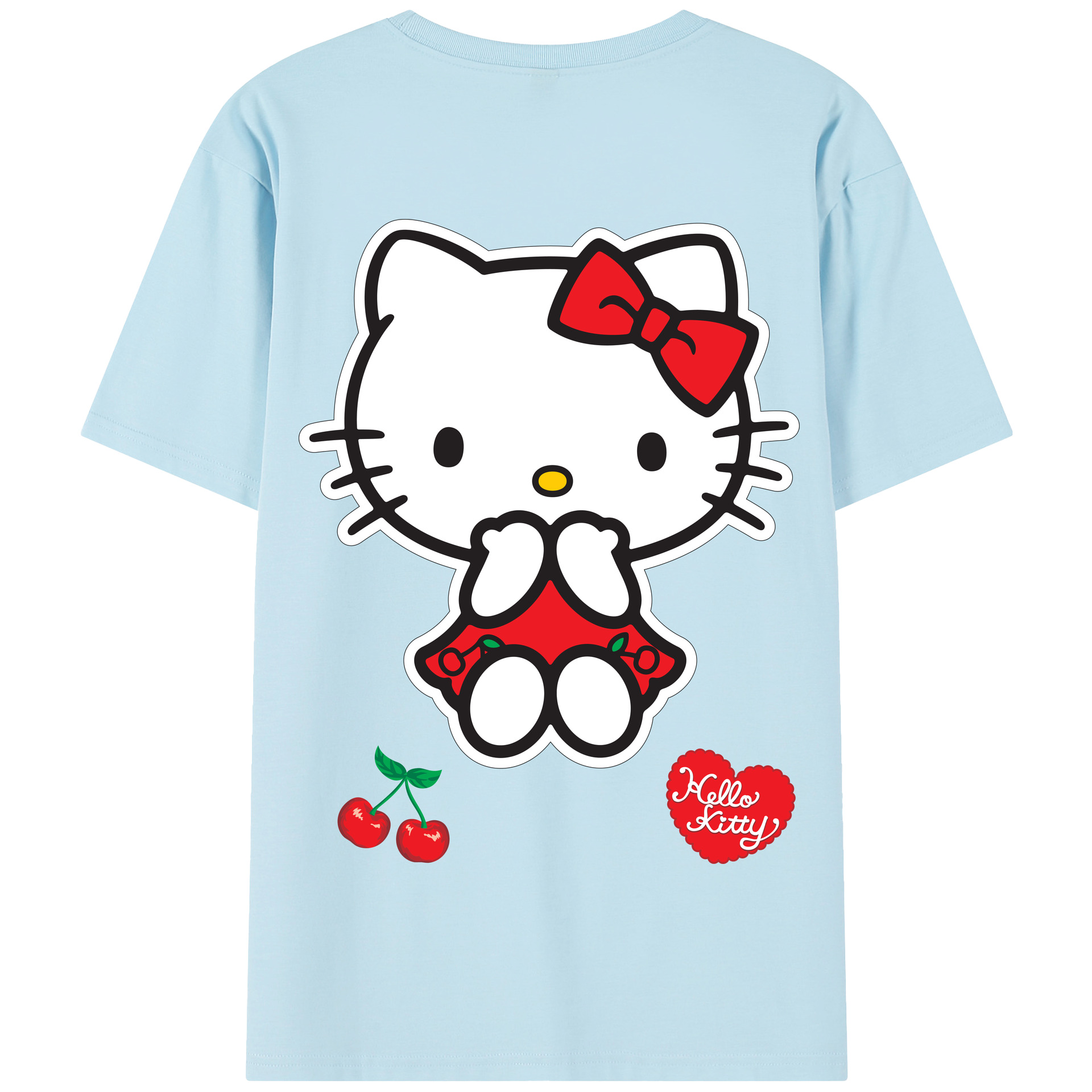 （画像用） Hello Kitty ハローキティ 綿100％半袖Tシャツ（背面プリント）